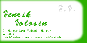 henrik volosin business card